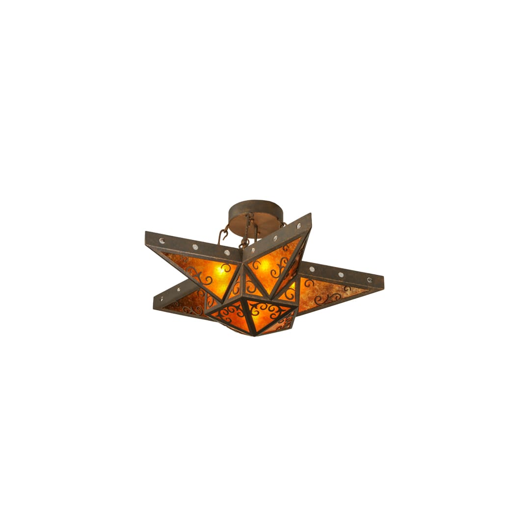 Star 6 Light 36" Wide Semi-Flush Ceiling Fixture