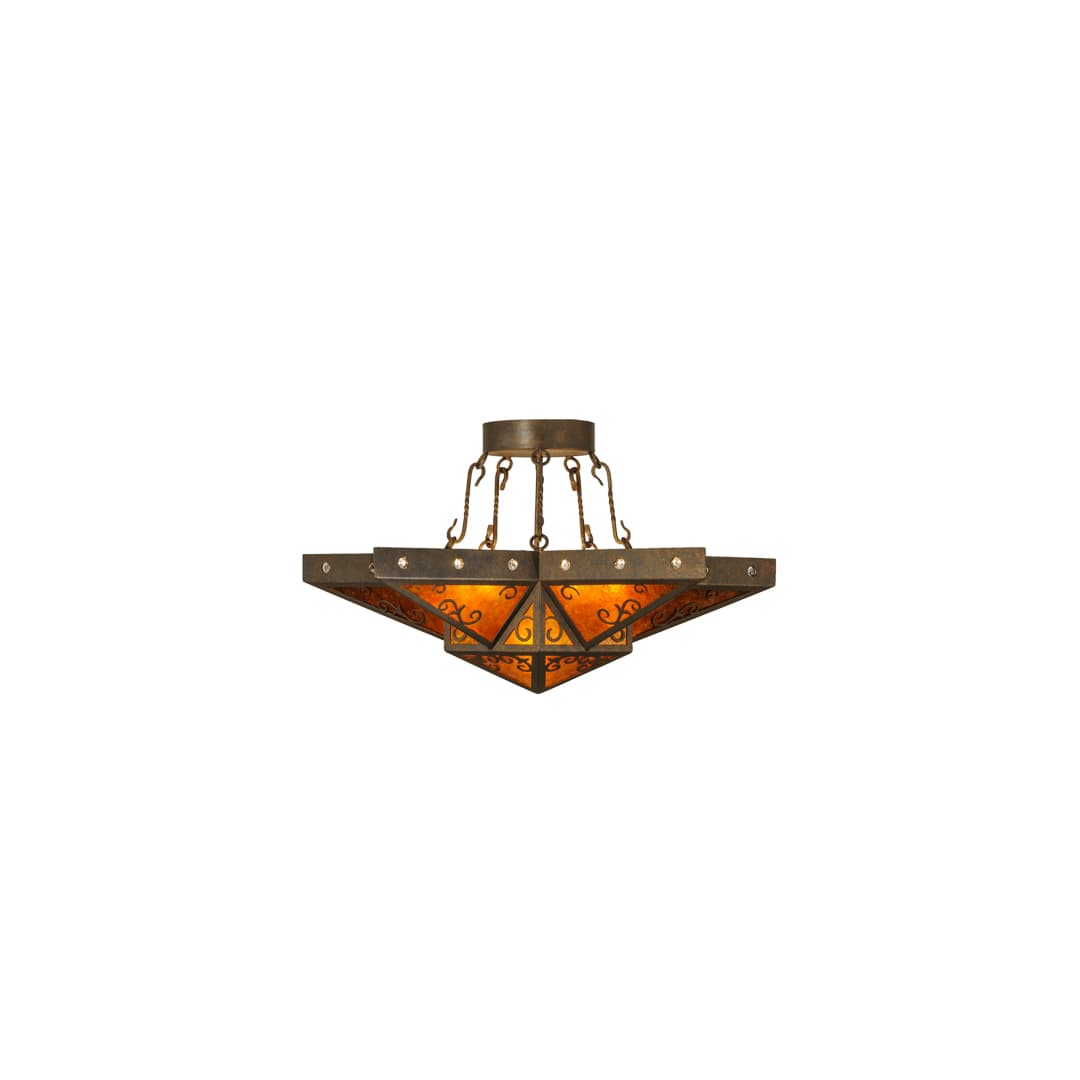 Star 6 Light 36" Wide Semi-Flush Ceiling Fixture