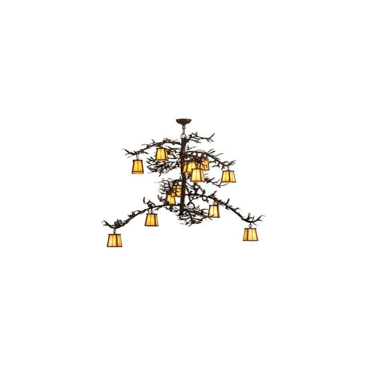 Pine Branch Valley View 12 Light 42" Wide Chandelier