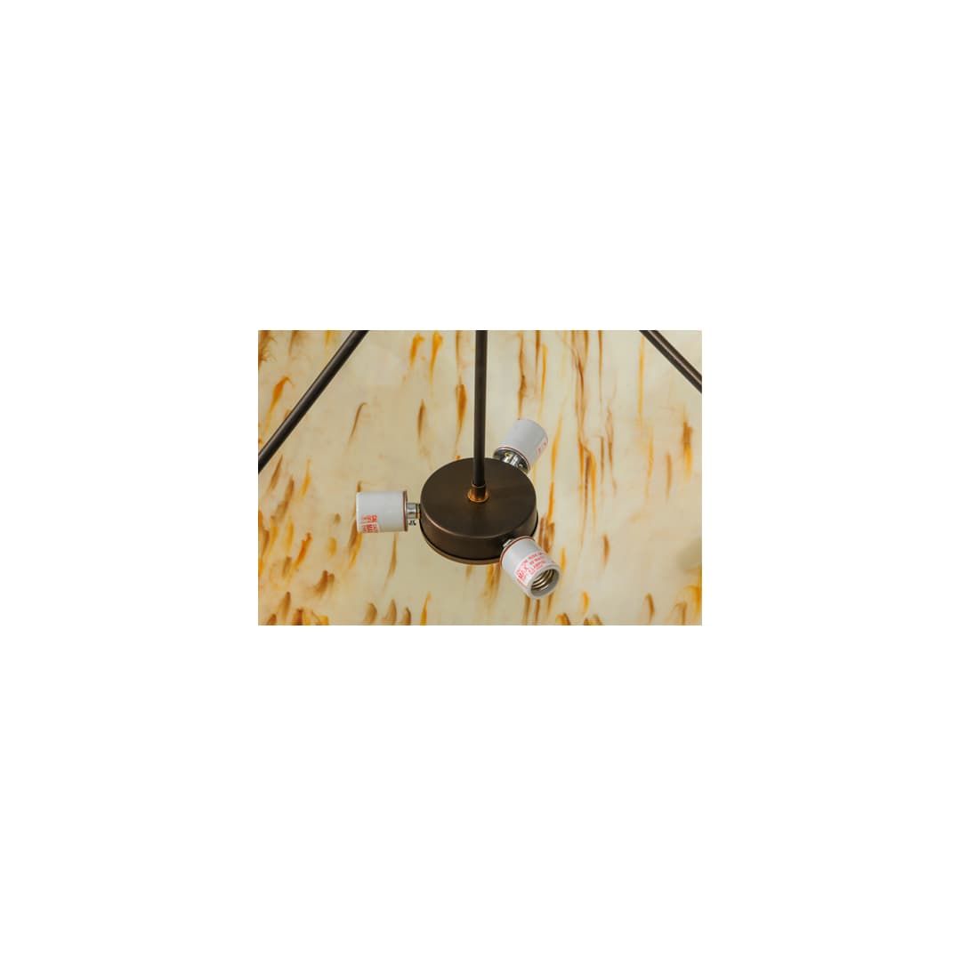 Dionne 3 Light 30" Wide Semi-Flush Bowl Ceiling Fixture - Antique Copper Finish