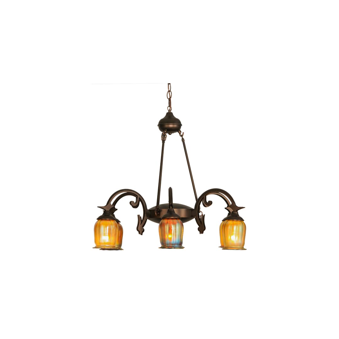Favrile 6 Light 28" Wide Chandelier