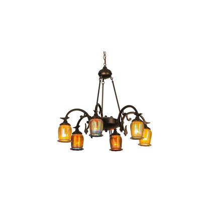 Favrile 6 Light 28" Wide Chandelier