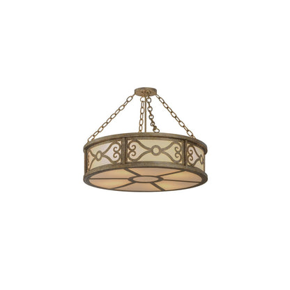 Donya 4 Light 26" Wide Semi-Flush Drum Ceiling Fixture - Corinth Finish