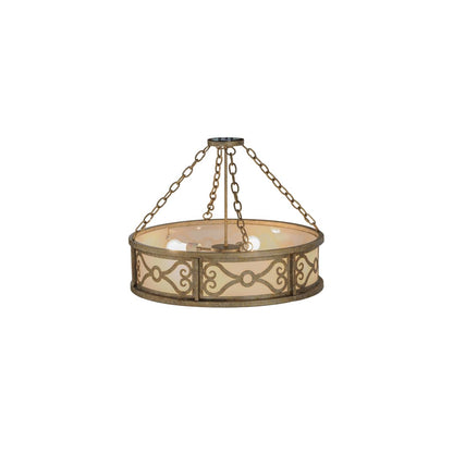 Donya 4 Light 26" Wide Semi-Flush Drum Ceiling Fixture - Corinth Finish
