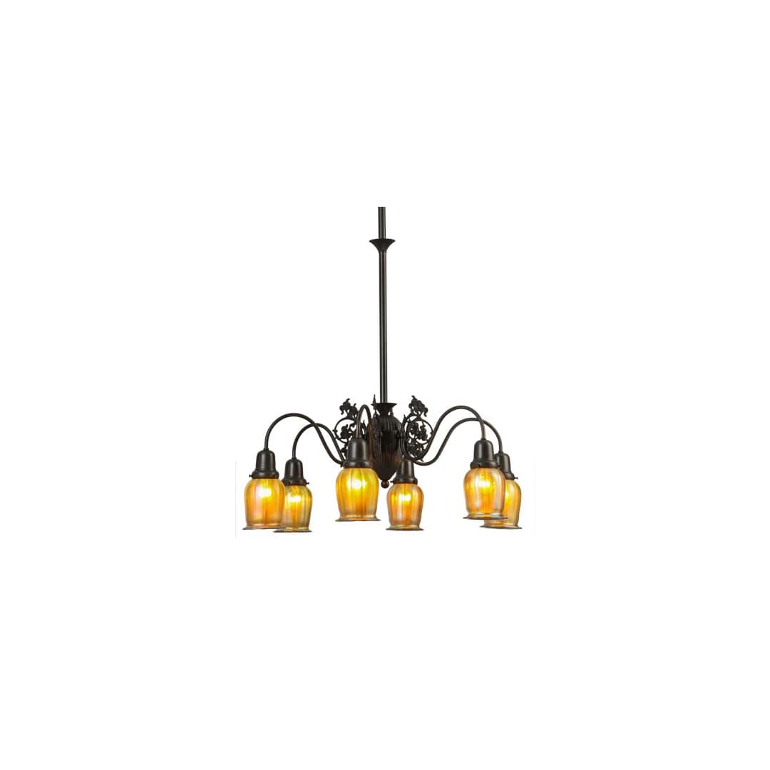 Favrile 6 Light 28" Wide Chandelier