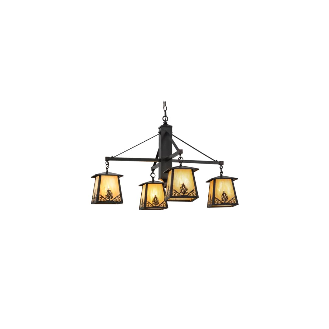 Mountain Pine 4 Light 38" Wide Chandelier