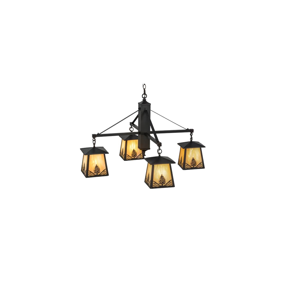 Mountain Pine 4 Light 38" Wide Chandelier