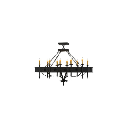 Calandra 10 Light 28" Wide Taper Candle Linear Chandelier
