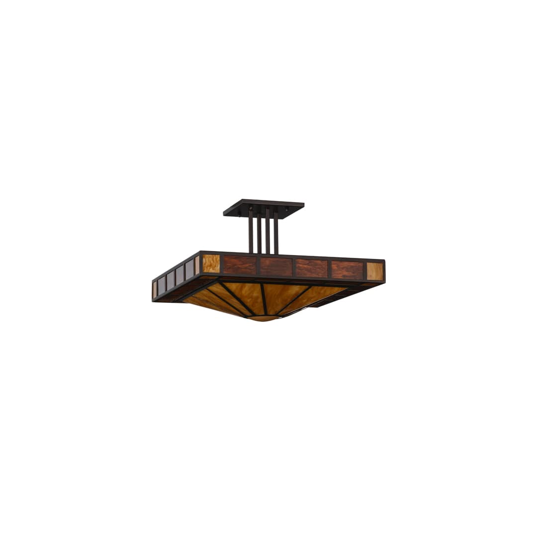 Zuvan Prime 4 Light 34" Wide Semi-Flush Square Ceiling Fixture