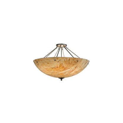 Madison 8 Light 36" Wide Semi-Flush Bowl Ceiling Fixture - Nickel Finish
