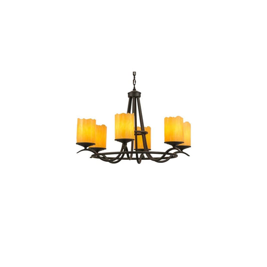 Octavia 6 Light 39" Wide Pillar Candle Ring Chandelier