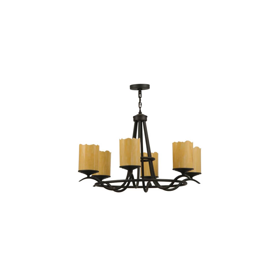 Octavia 6 Light 39" Wide Pillar Candle Ring Chandelier