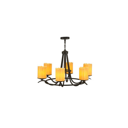 Octavia 6 Light 39" Wide Pillar Candle Ring Chandelier