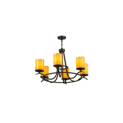 Octavia 6 Light 39" Wide Pillar Candle Ring Chandelier