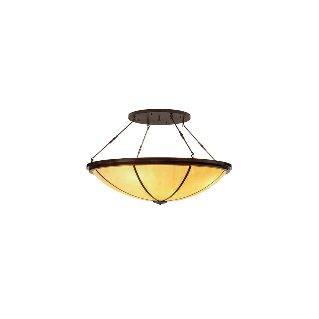 Commerce 8 Light 72" Wide Semi-Flush Bowl Ceiling Fixture - Copper Vein Finish