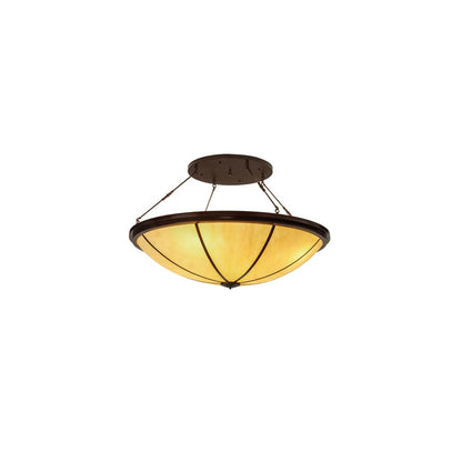Commerce 8 Light 72" Wide Semi-Flush Bowl Ceiling Fixture - Copper Vein Finish
