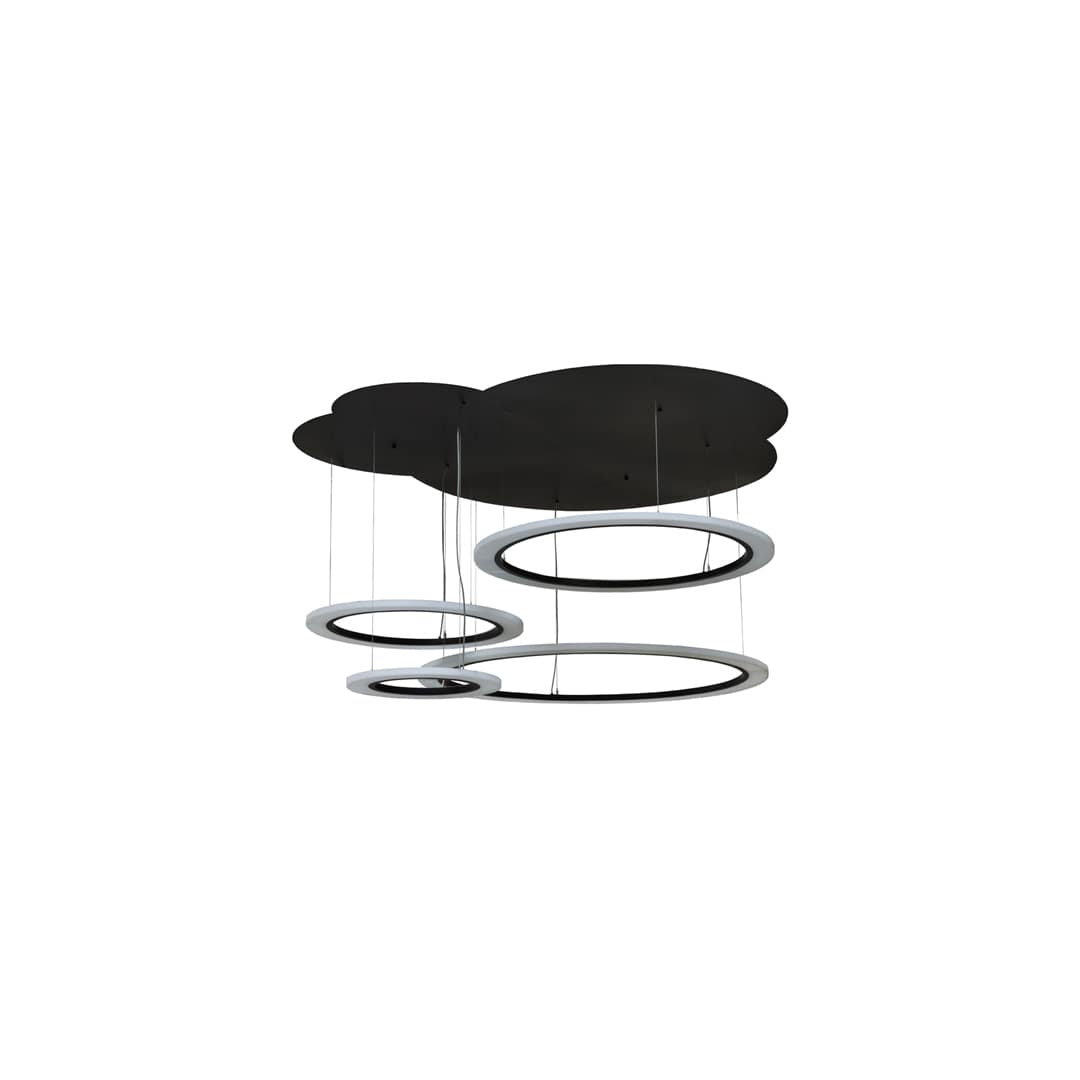 Anillo 84" Wide Abstract Multi Light Pendant