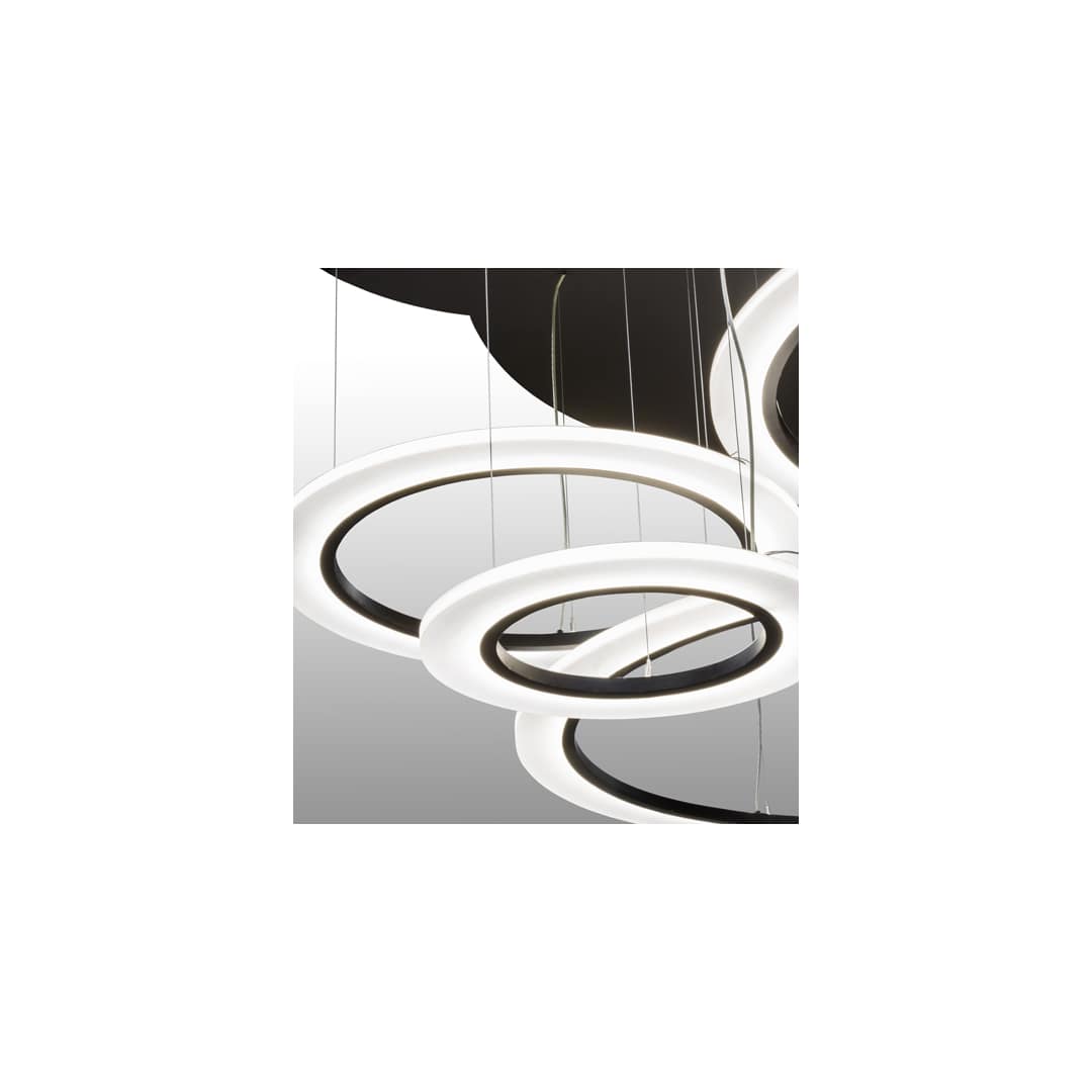 Anillo 84" Wide Abstract Multi Light Pendant