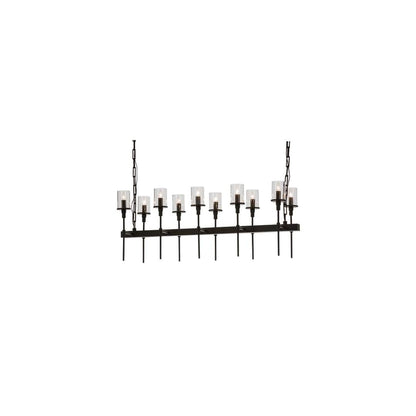 Long Fantasy 10 Light 14" Wide Linear Chandelier