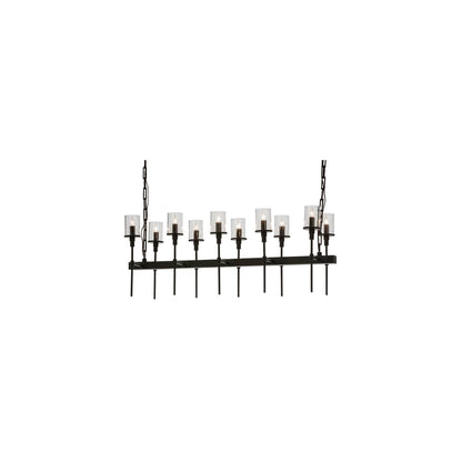 Long Fantasy 10 Light 14" Wide Linear Chandelier