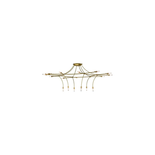 ISON 18 Light 84" Wide Taper Candle Ring Chandelier