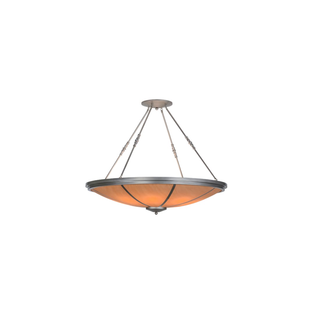 Commerce 8 Light 48" Wide Semi-Flush Bowl Ceiling Fixture - Nickel Finish