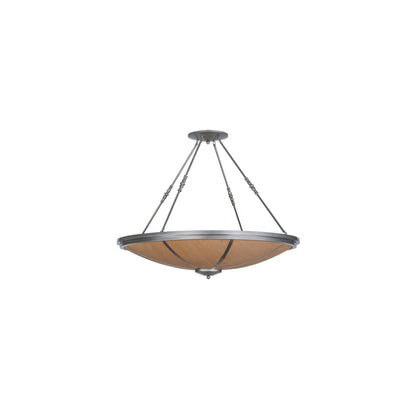 Commerce 8 Light 48" Wide Semi-Flush Bowl Ceiling Fixture - Nickel Finish