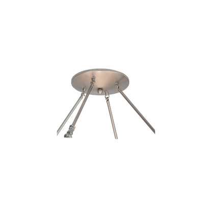 Commerce 8 Light 48" Wide Semi-Flush Bowl Ceiling Fixture - Nickel Finish