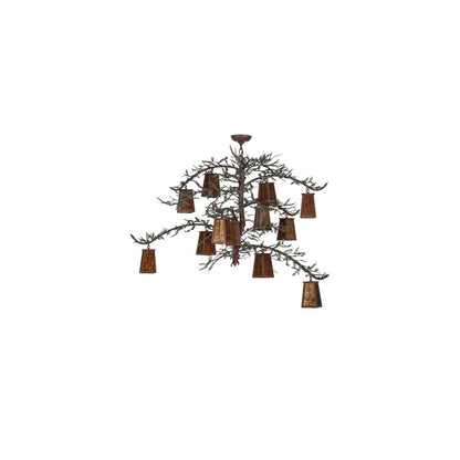 Pine Branch Valley View 12 Light 52" Wide Chandelier