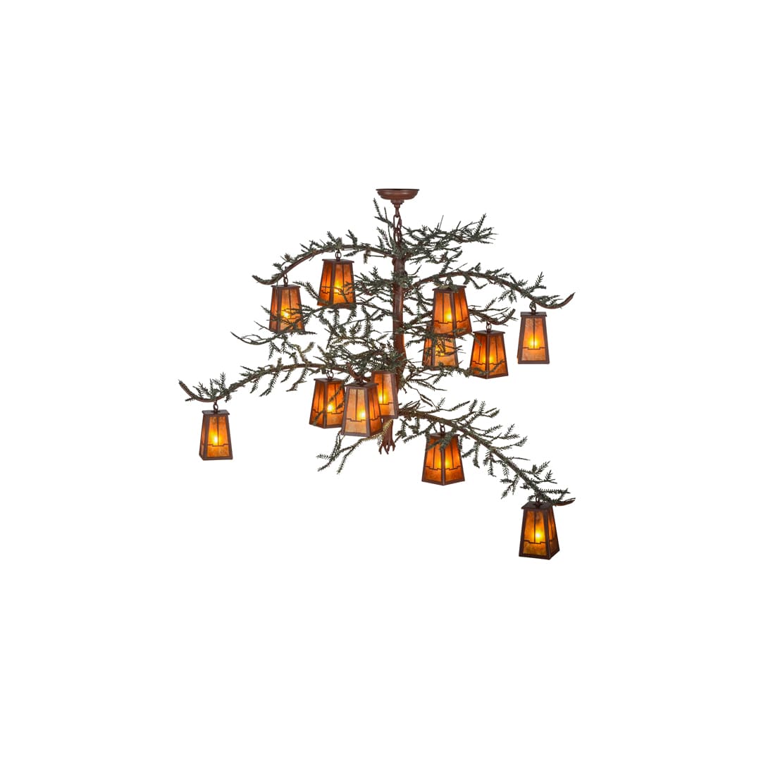 Pine Branch Valley View 12 Light 52" Wide Chandelier