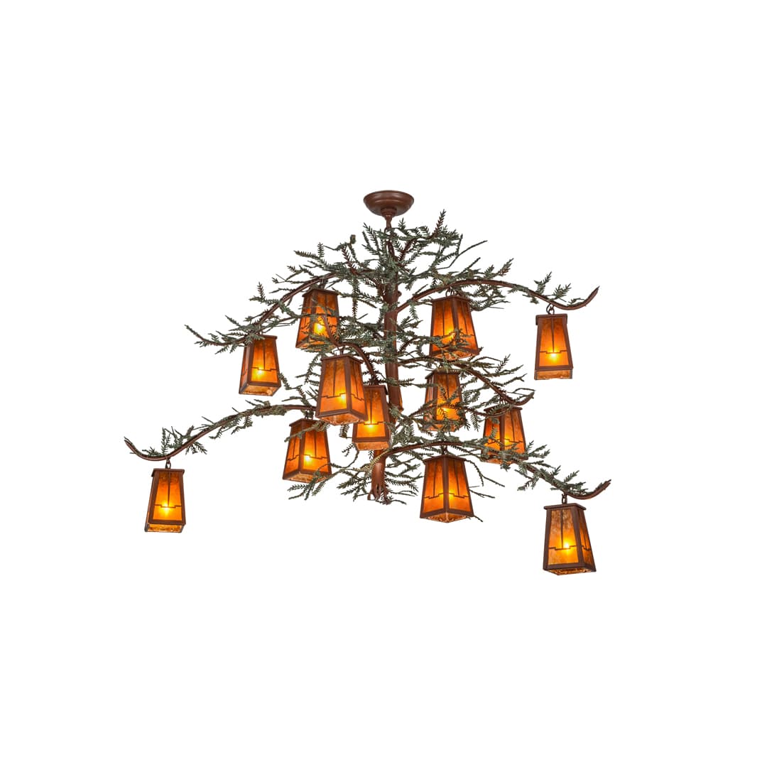 Pine Branch Valley View 12 Light 52" Wide Chandelier