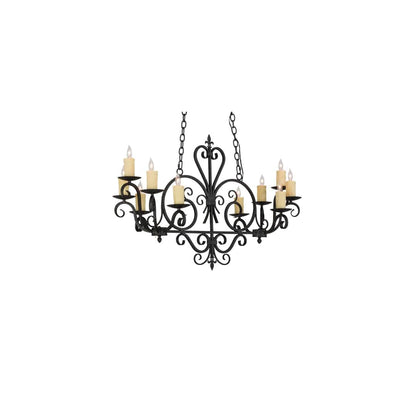 Long Kenneth 10 Light 18" Wide Taper Candle Style Chandelier