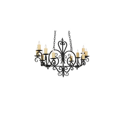 Long Kenneth 10 Light 18" Wide Taper Candle Style Chandelier