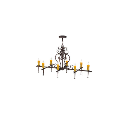 Monica 8 Light 24" Wide Taper Candle Linear Chandelier