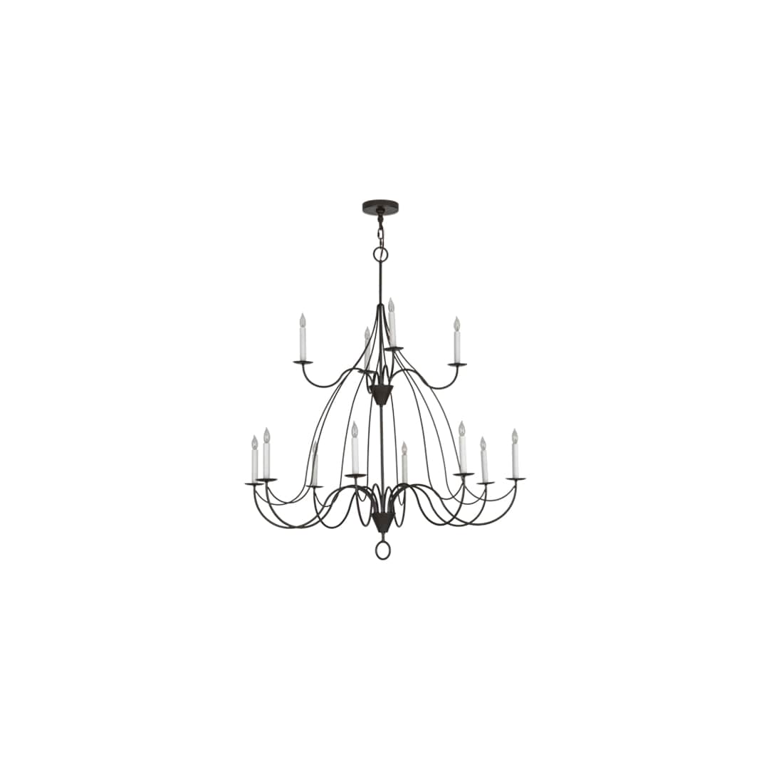 Polonaise 12 Light 48" Wide Taper Candle Style Chandelier
