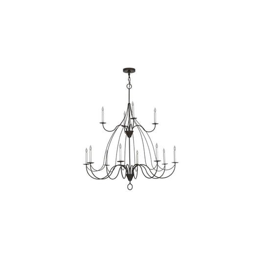 Polonaise 12 Light 48" Wide Taper Candle Style Chandelier