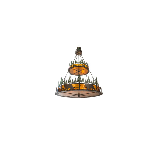 Bear in the Woods 12 Light 72" Wide Pendant
