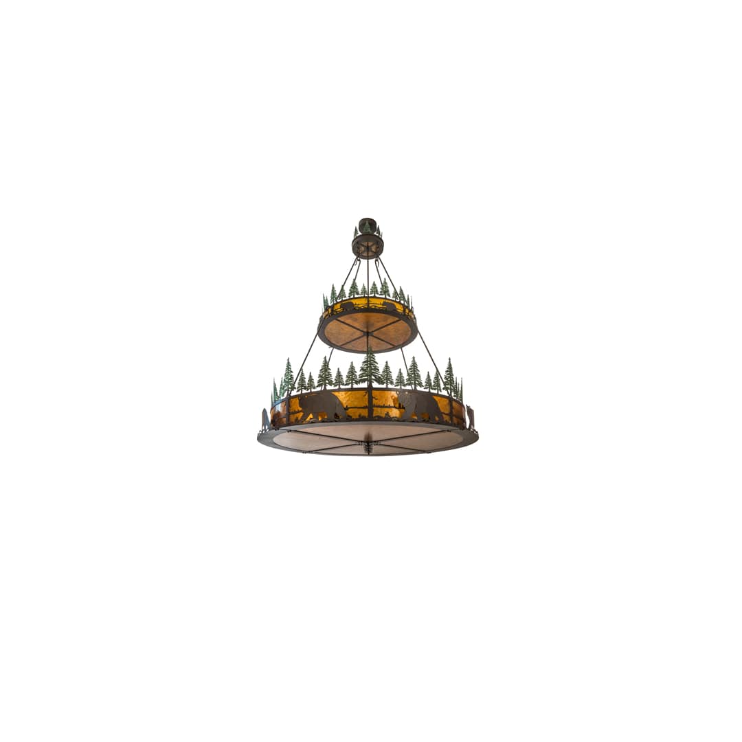 Bear in the Woods 12 Light 72" Wide Pendant