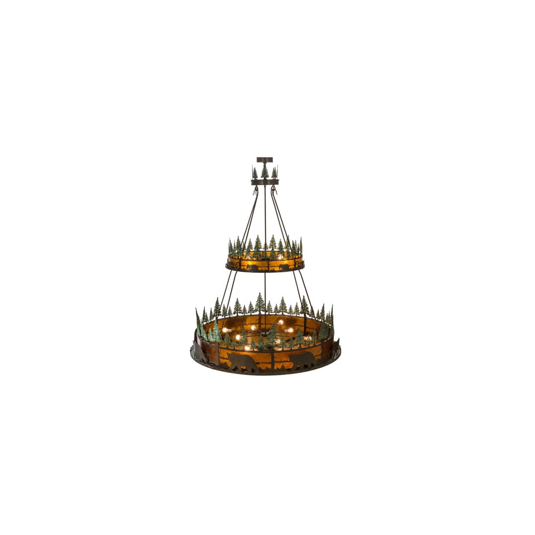 Bear in the Woods 12 Light 72" Wide Pendant