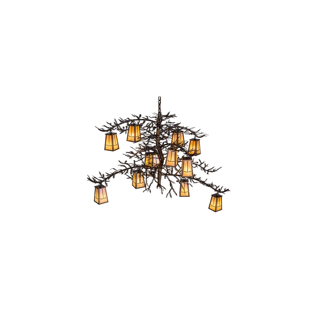 Pine Branch Valley View 12 Light 54" Wide Chandelier