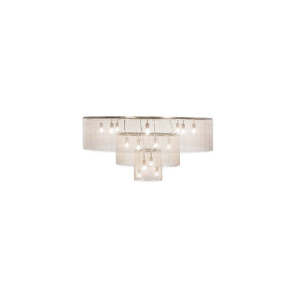 Niagara 16 Light 72" Wide Flush Mount Ceiling Fixture - Antique Copper / Nickel Finish