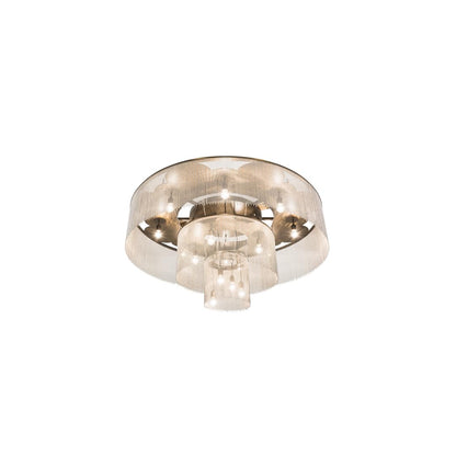 Niagara 16 Light 72" Wide Flush Mount Ceiling Fixture - Antique Copper / Nickel Finish