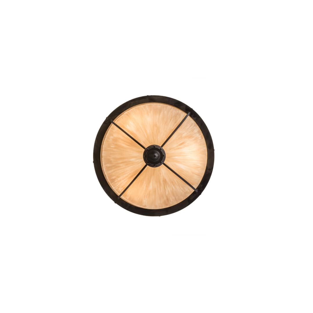 Freya 3 Light 24" Wide Semi-Flush Bowl Ceiling Fixture - Costello Black Finish