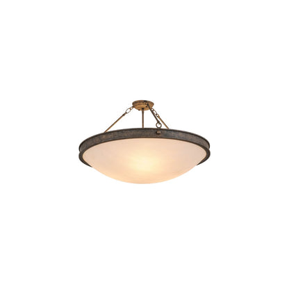 Dionne 3 Light 30" Wide Semi-Flush Bowl Ceiling Fixture - Antiquity Finish