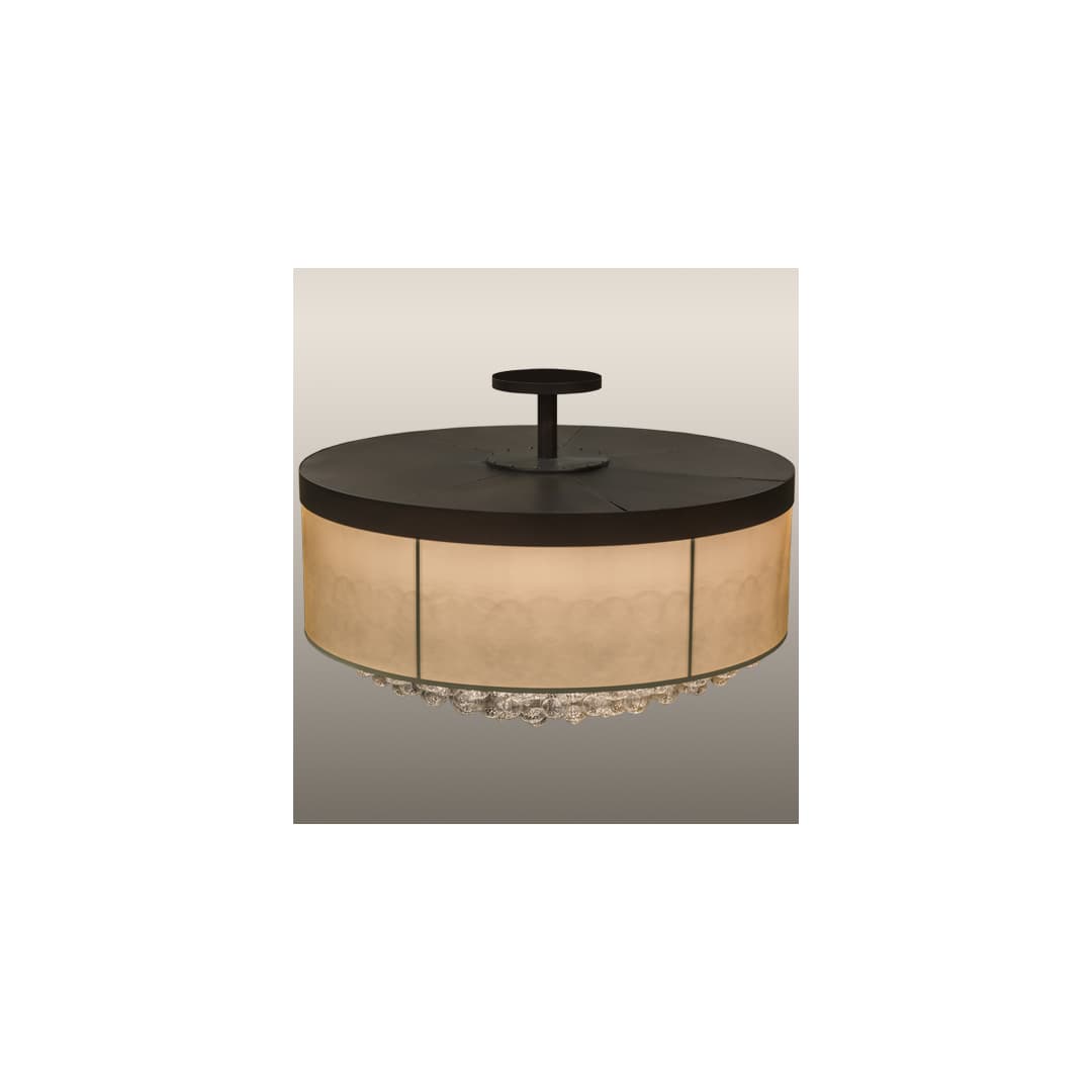 Cilindro Bulle 15 Light 72" Wide Semi-Flush Waterfall Ceiling Fixture