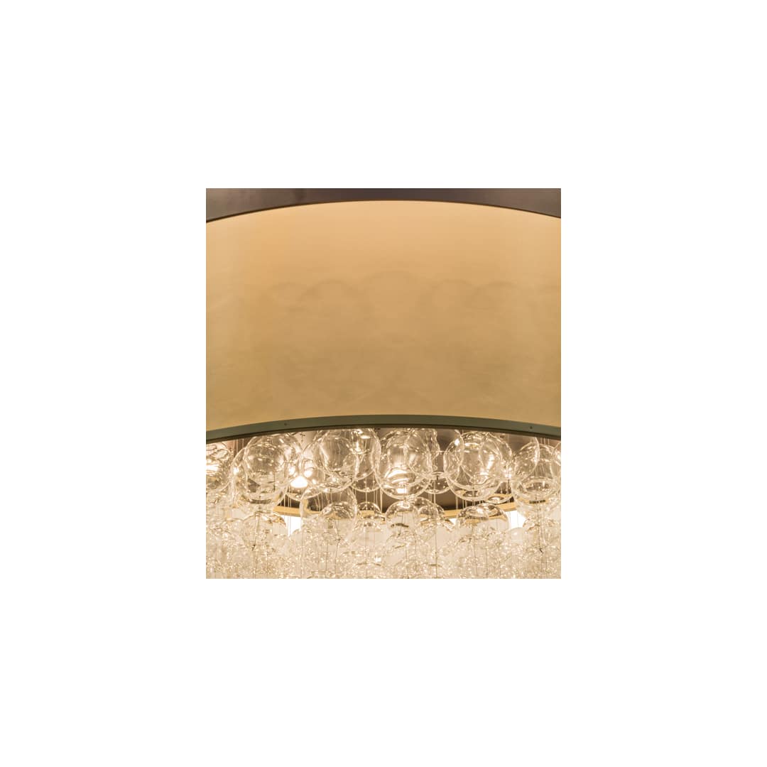Cilindro Bulle 15 Light 72" Wide Semi-Flush Waterfall Ceiling Fixture