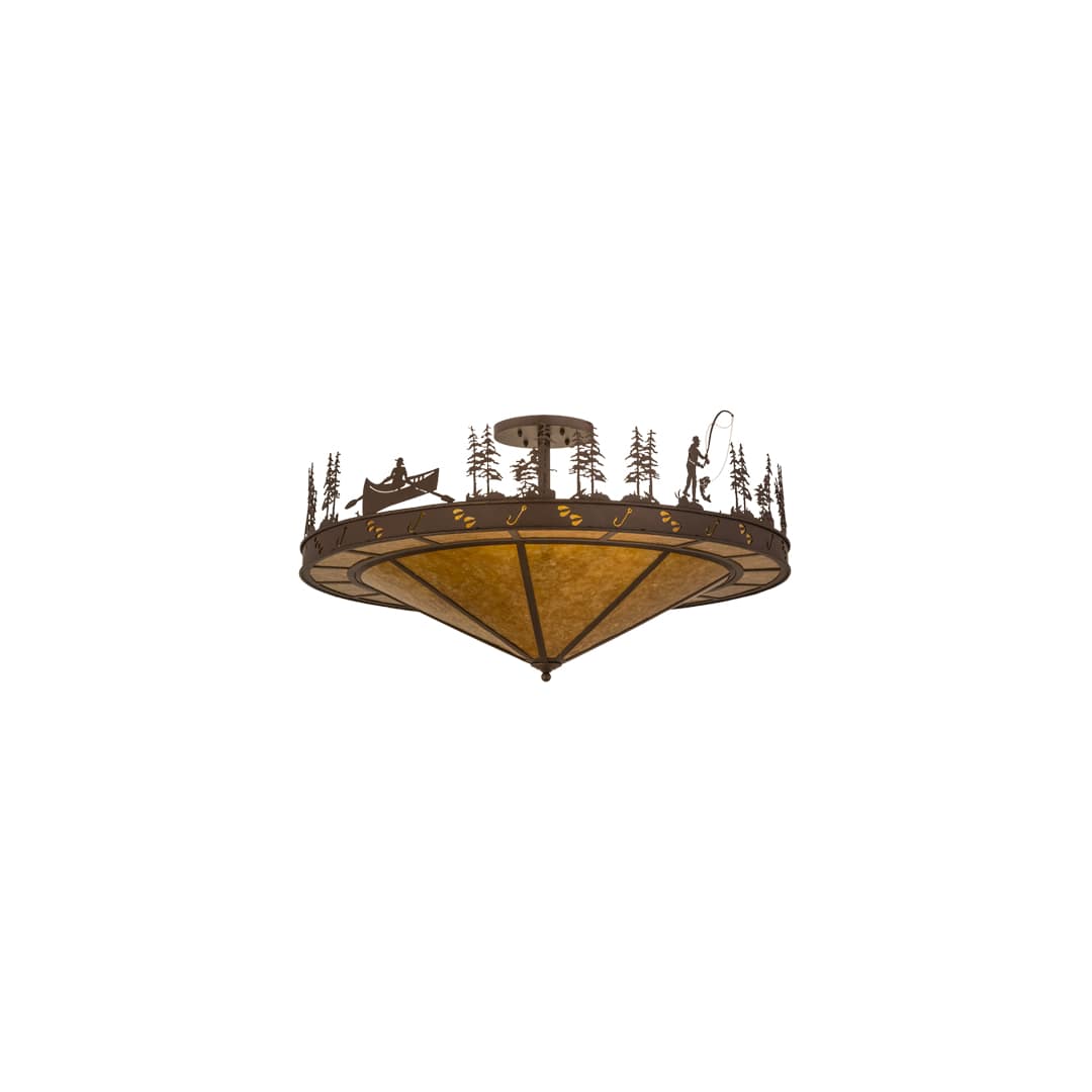Fishtracks 6 Light 48" Wide Semi-Flush Ceiling Fixture