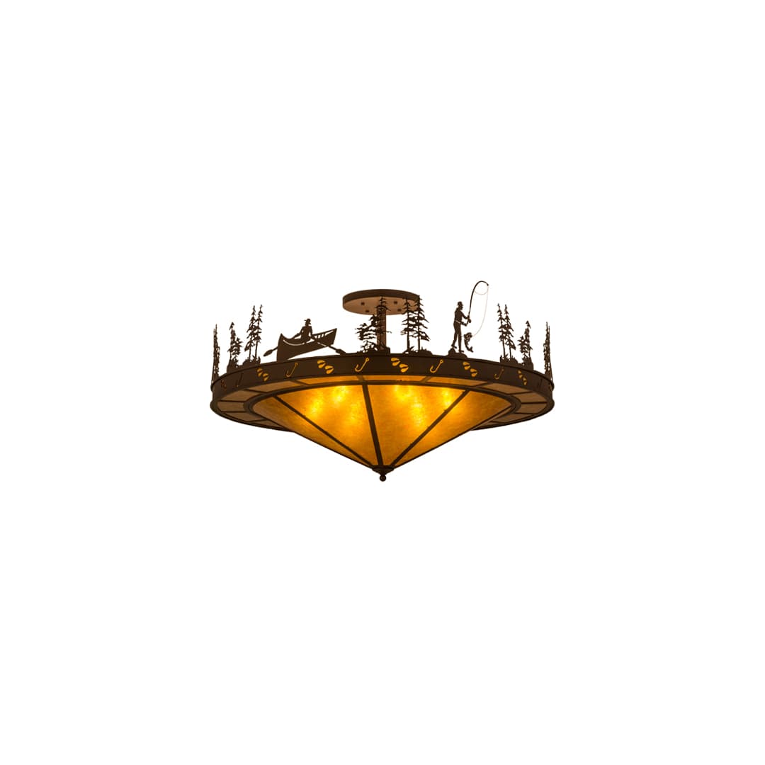 Fishtracks 6 Light 36" Wide Semi-Flush Ceiling Fixture