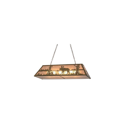 Moose at Lake 9 Light 17" Wide Linear Pendant