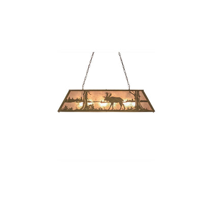 Moose at Lake 9 Light 17" Wide Linear Pendant